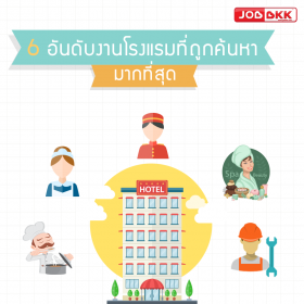 6 อันดับงานโรงแรมที่ถูกค้นหามากที่สุด