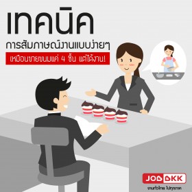 เทคนิคการสัมภาษณ์งานแบบง่ายๆ เหมือนขายขนมแค่ 4 ชิ้น แต่ได้งาน!