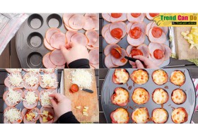 อร่อย อ้ำ พอดีคำ! มัฟฟินมินิพิซซ่า สูตรไม่ง้อแป้ง!