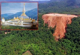 'ระนอง'ตัดยอดเขาเตียน สร้างเจดีย์ ‘ชาวบ้าน’ เดือดฝนชะซัดโคลน