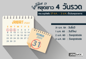 สิ้นปีมีเฮ!! ปีใหม่นี้ หยุดยาว 4 วันรวด