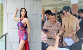 “นาเดียร์” มิสมิโมซ่าฯ 2015 มาเกณฑ์ทหาร งานนี้ตะลึงไปทั้งกองพัน